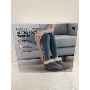 SHARPER IMAGE HEATED ELECTRIC ADJUSTABLE FOOT WARMER - GRAY